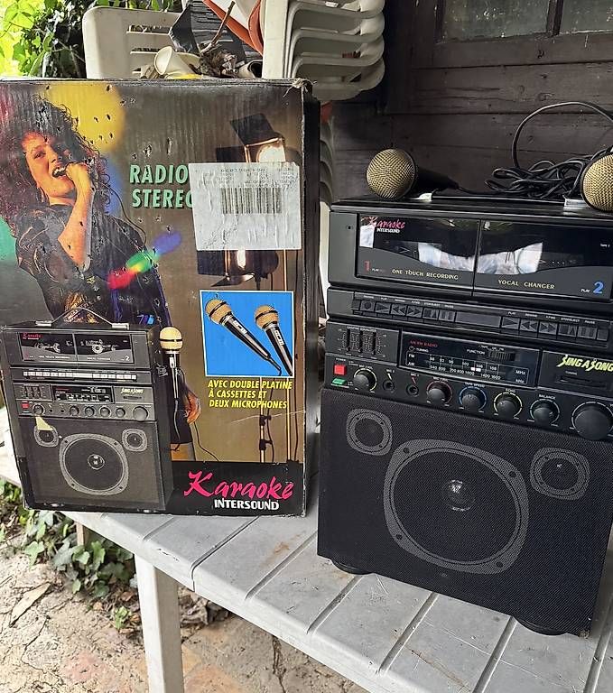 Lettore multimediale & Streamer: Karaoke vintage avec double cassette et 2 micros – Usato da Morges venduto da Nicorital 2