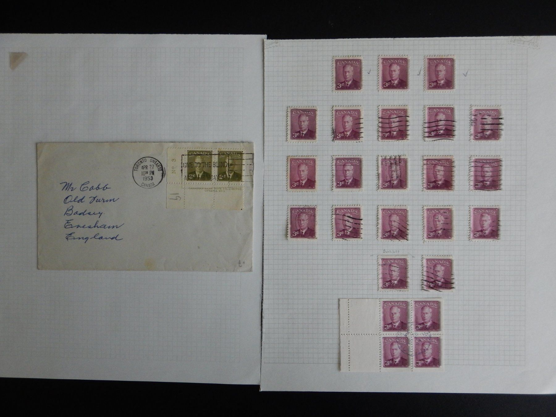 Alle Briefmarken: Kanada Lot um 1950 un durchsucht – Gebraucht aus Zürich von Muehlekauf 6