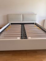 Ruf Bett 180x200 Leder creme mit Stauraum