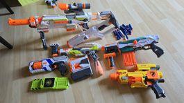 Nerf Sammlung Blaster mit Umbauoption, Zubehör, Pfeile