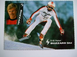 ERIK HAKER (NOR) SKISTAR HANDSIGNIERT AK ORIGINAL  !