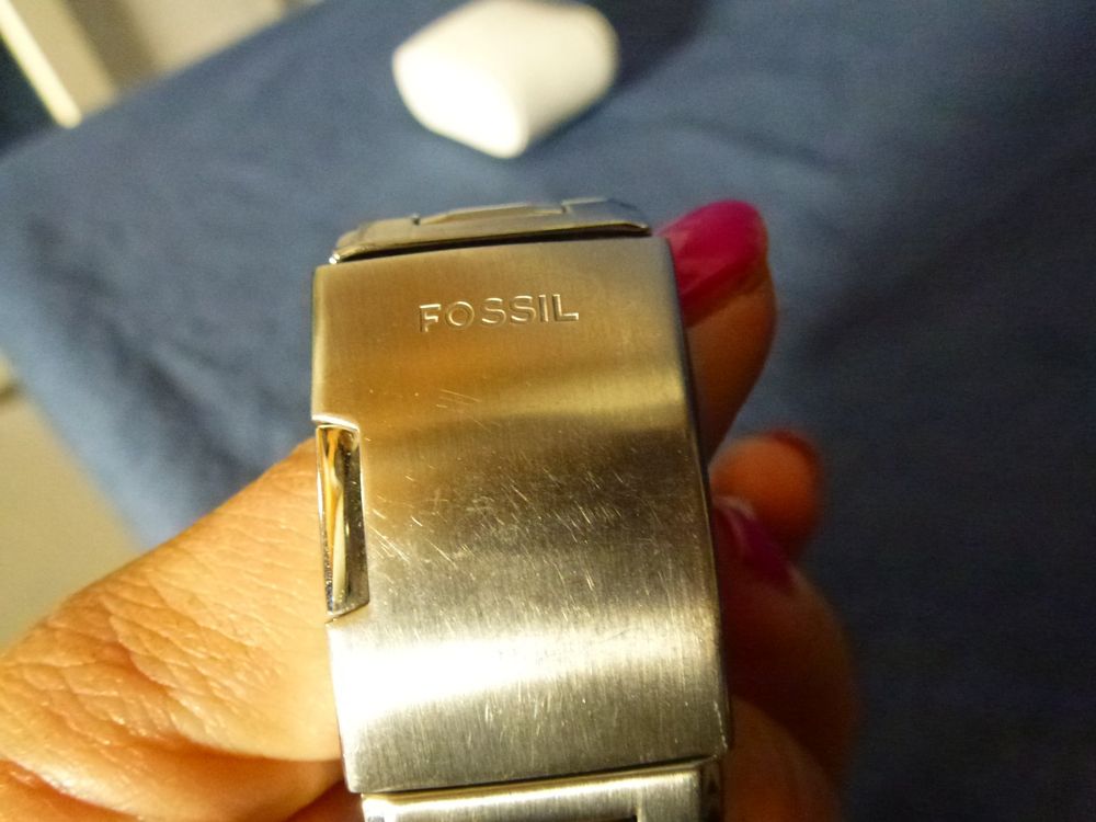 FOSSIL UHR NEUE BATTERIE EINGESETZT STAHLBAND Kaufen auf Ricardo