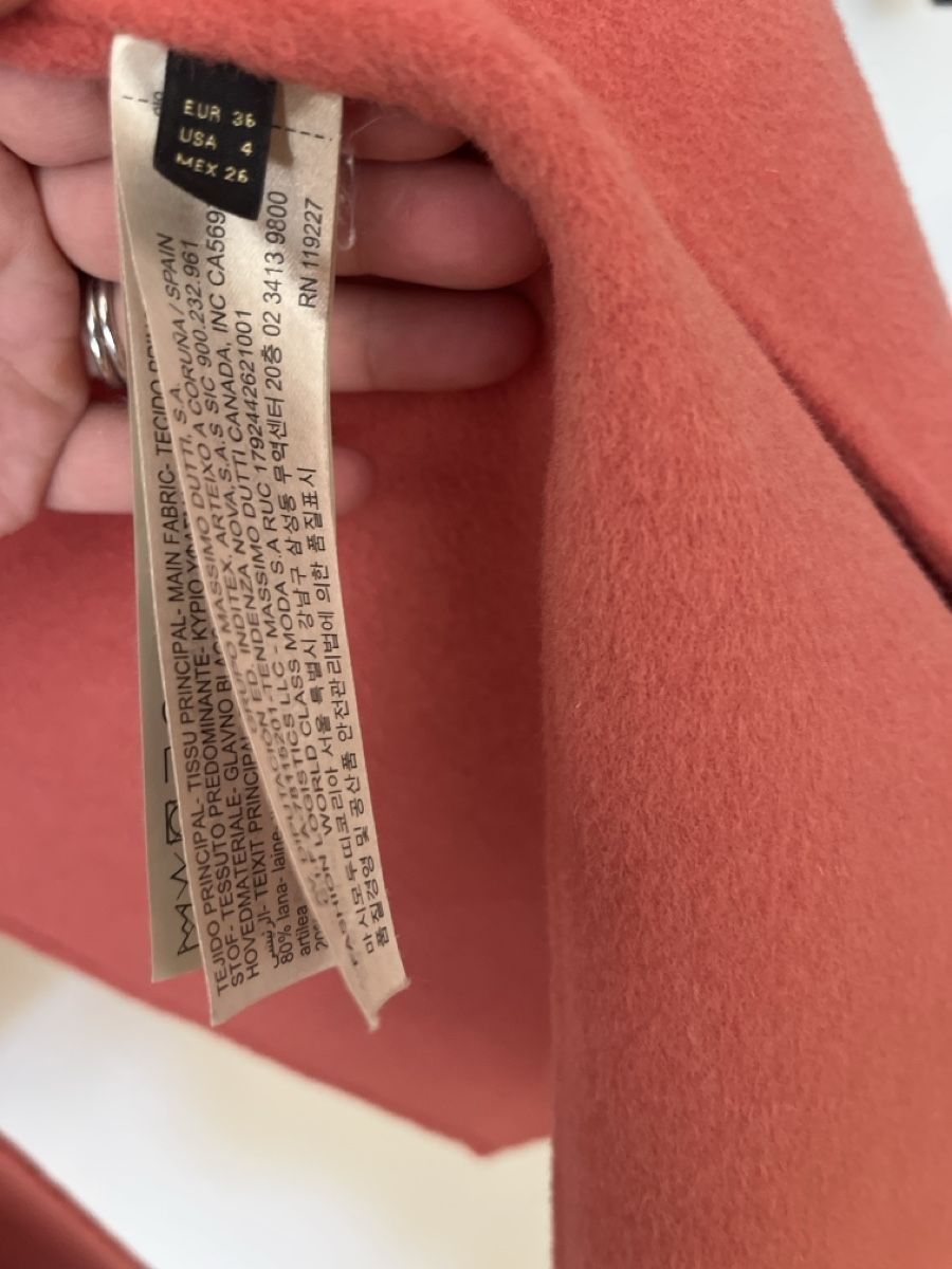 Massimo Dutti Cappotti: Massimo Dutti Mantel Wolle lachsfarben 36 – Usato da Zürich venduto da kleinesgrau 4