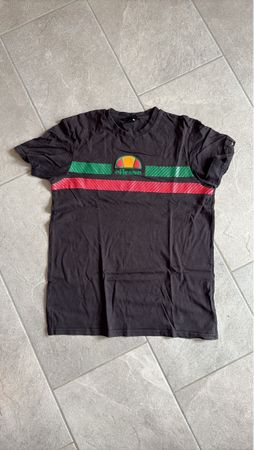 T-Shirt Ellesse schwarz mit Streifen Grösse M