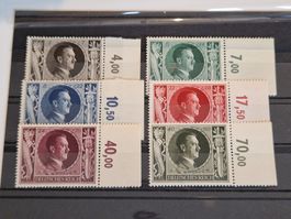 Deutsches Reich Adolf Hitler Set 1943 Geburtstag postfrisch