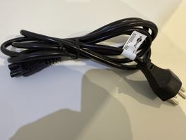 Netzkabel, T12 auf IEC C5, 1.3m, Schwarz, goobay, Fabrikneu