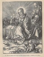 Orig. Holzstich, Albrecht Dürer, Hl. Familie, 1891