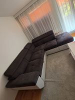 Ecksofa braun mit Bettfunktion L-Form 