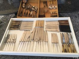Besteckset Messer Gabeln Löffel 60+ Teile Vintage antik