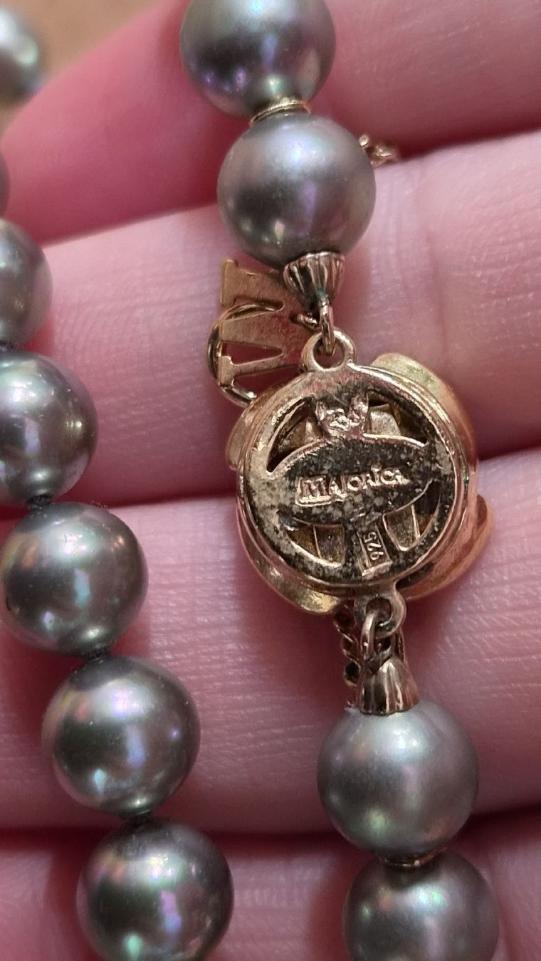 Perle (finte): Majorica Perlenkette 925 Sterling Silver – Usato da Kölliken venduto da MissesBossTop1