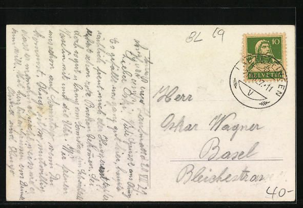Cartoline postali: Eptingen, Ortsansicht mit unterer Laufma – Usato da Berlin venduto da bartko-reher 1