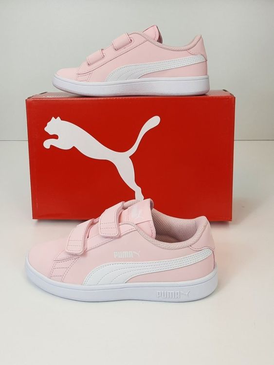 PUMA Kinder Sneaker rosa weiss Klett 28 (Neu und