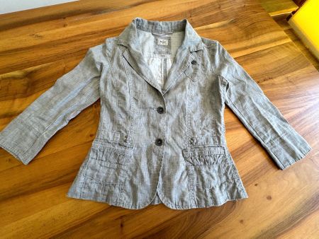 NILE Damen Leinen Blazer Jacke 3-4tel Arm Grösse XS wie neu