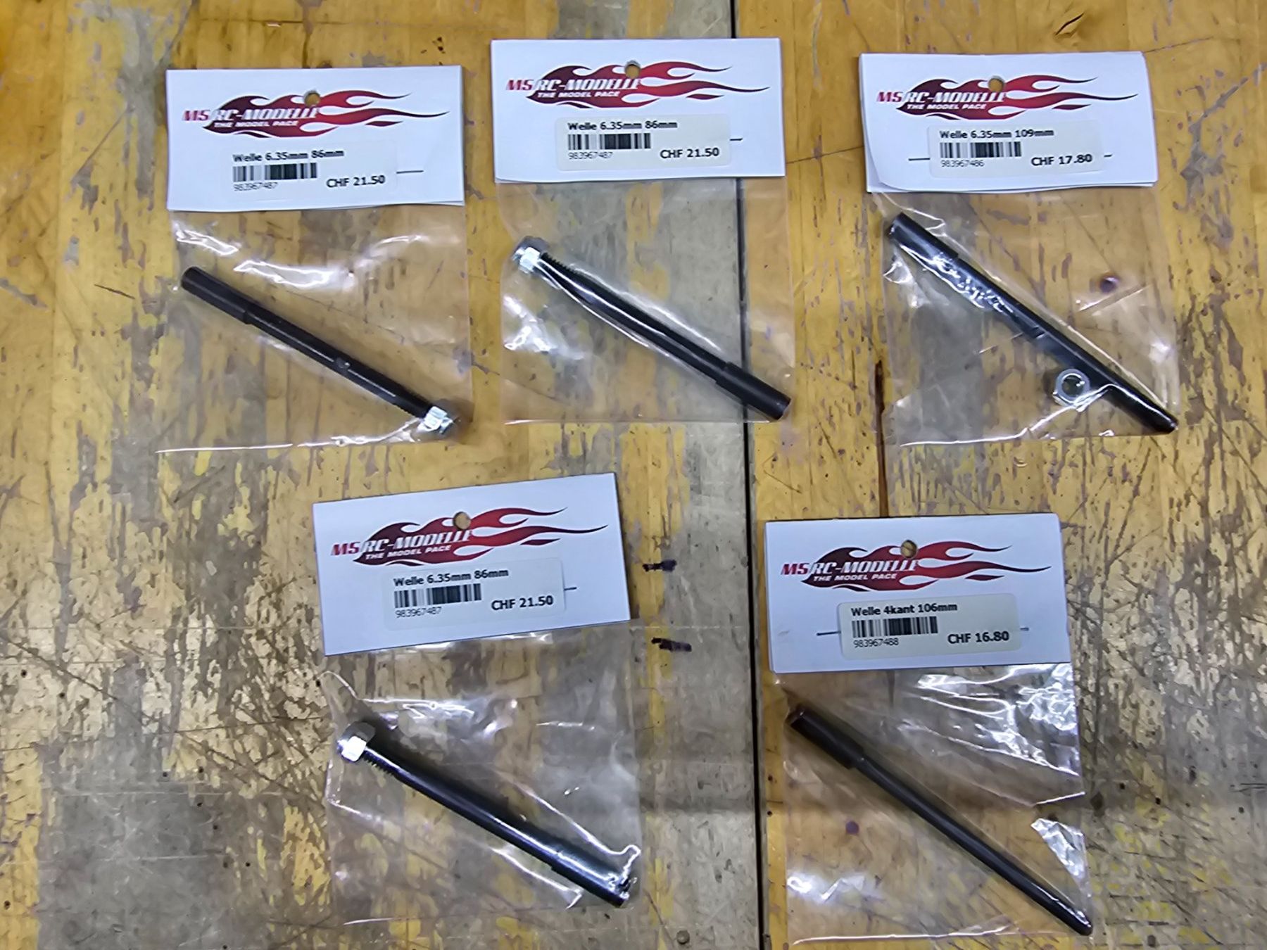 Modellismo RC: Diverse Schiffswellen mit 4kant 5stk. – Nuovo e nell'imballaggio originale da Rüti ZH venduto da Madeira14