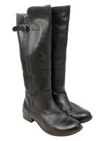 Bottes Tamaris en cuir noir. Pointure 38