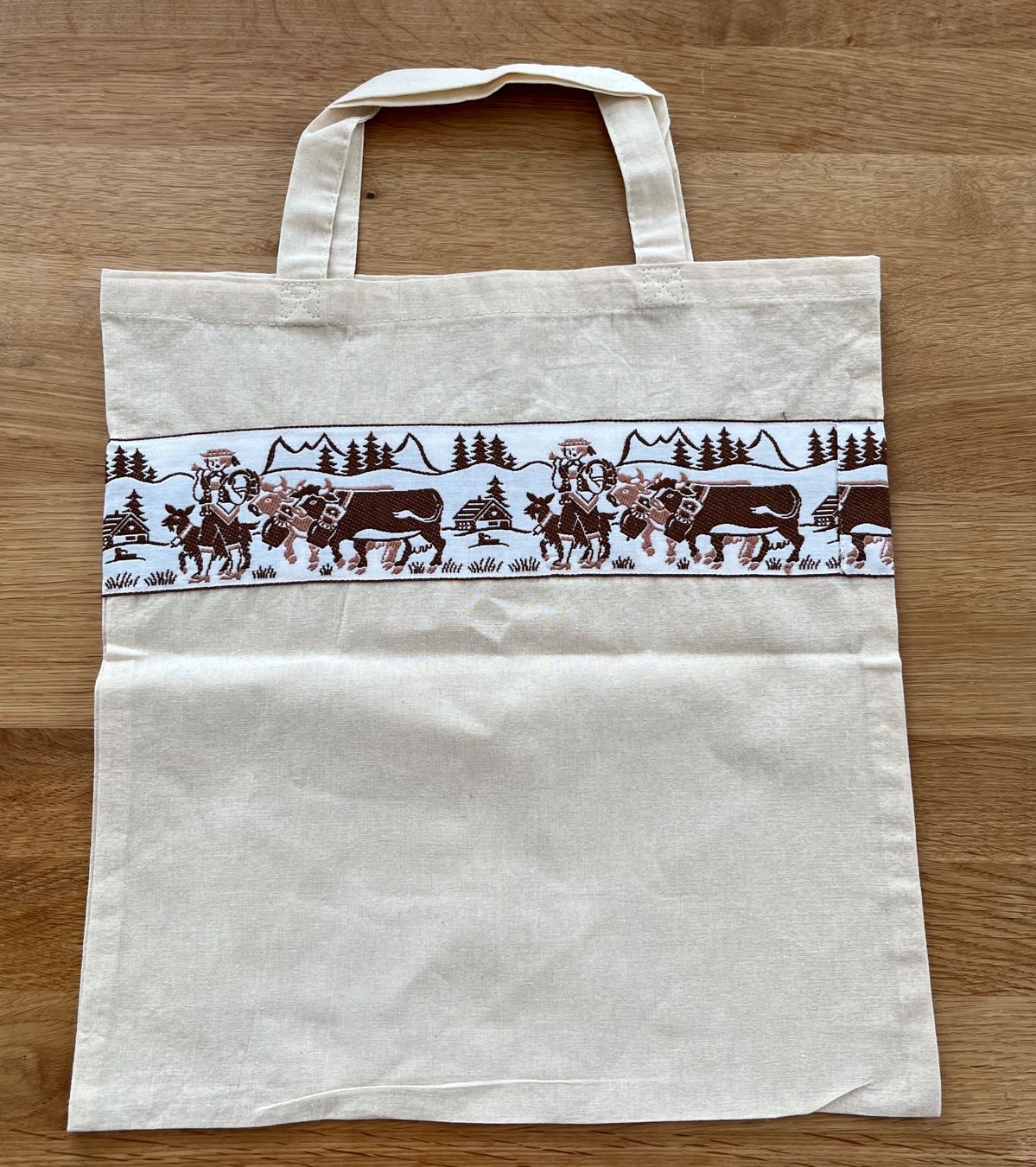 Taschen: Stofftasche, Einkaufsbeutel, Alpaufzug, neu – Neu und originalverpackt aus Engelburg von rautibus