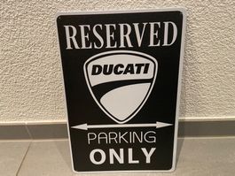 DUCATI Parking Only ! Schild aus Blech TOP ANGEBOT % NEU