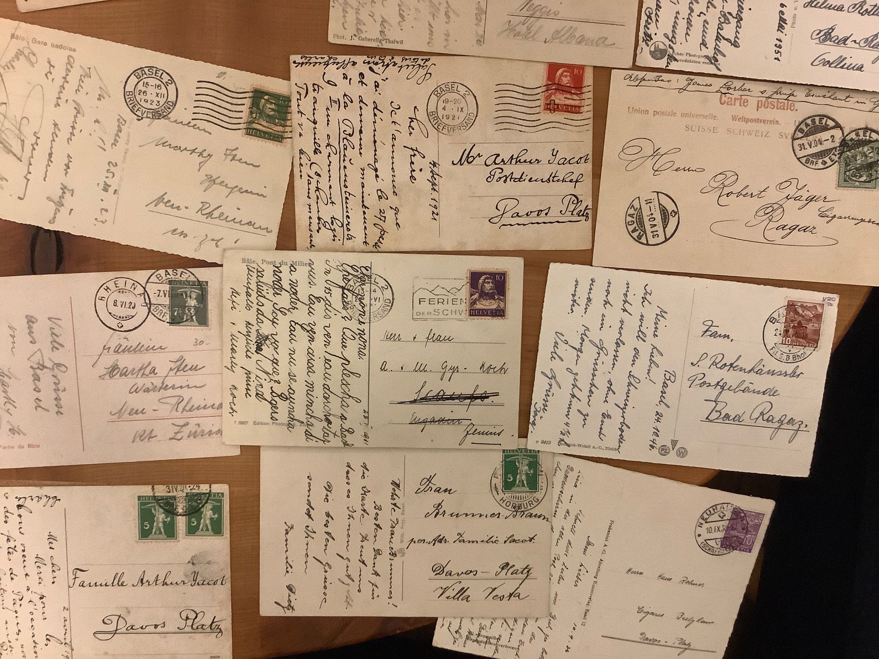 Cartoline postali: 29 gelaufene Ansichtskarten, viel Basel, ab 1904 – Usato da St. Gallen venduto da herbrig2 9