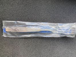 Gabel, Silber Sternegg Schaffhausen mit Gewehr + Rosenkranz