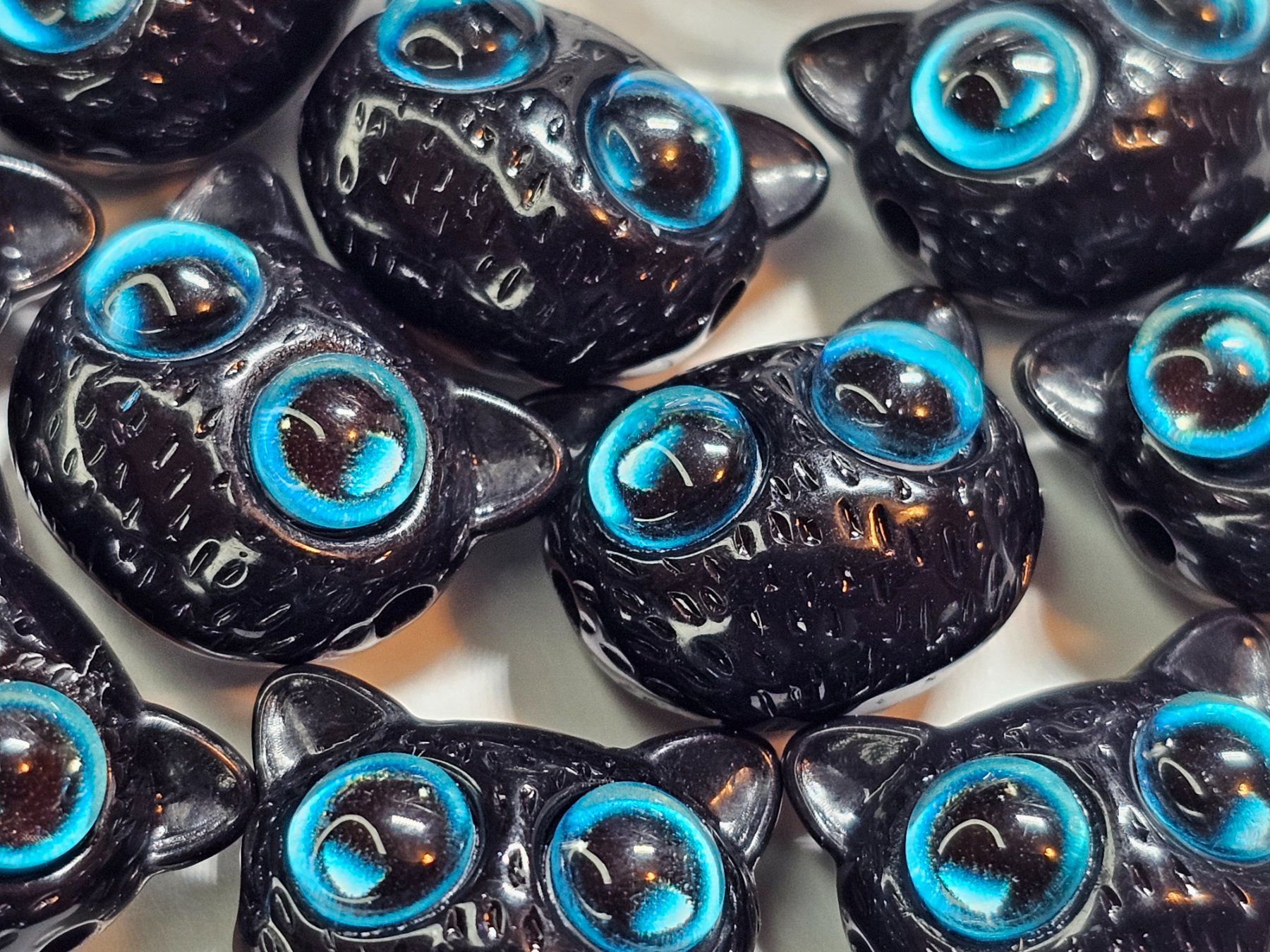 Perle (finte): Zwischen Elemente Eule Olive Kette Basteln Perlen lampwork – Nuovo (secondo la descrizione) da Riedt b. Erlen venduto da Gottestraene 1