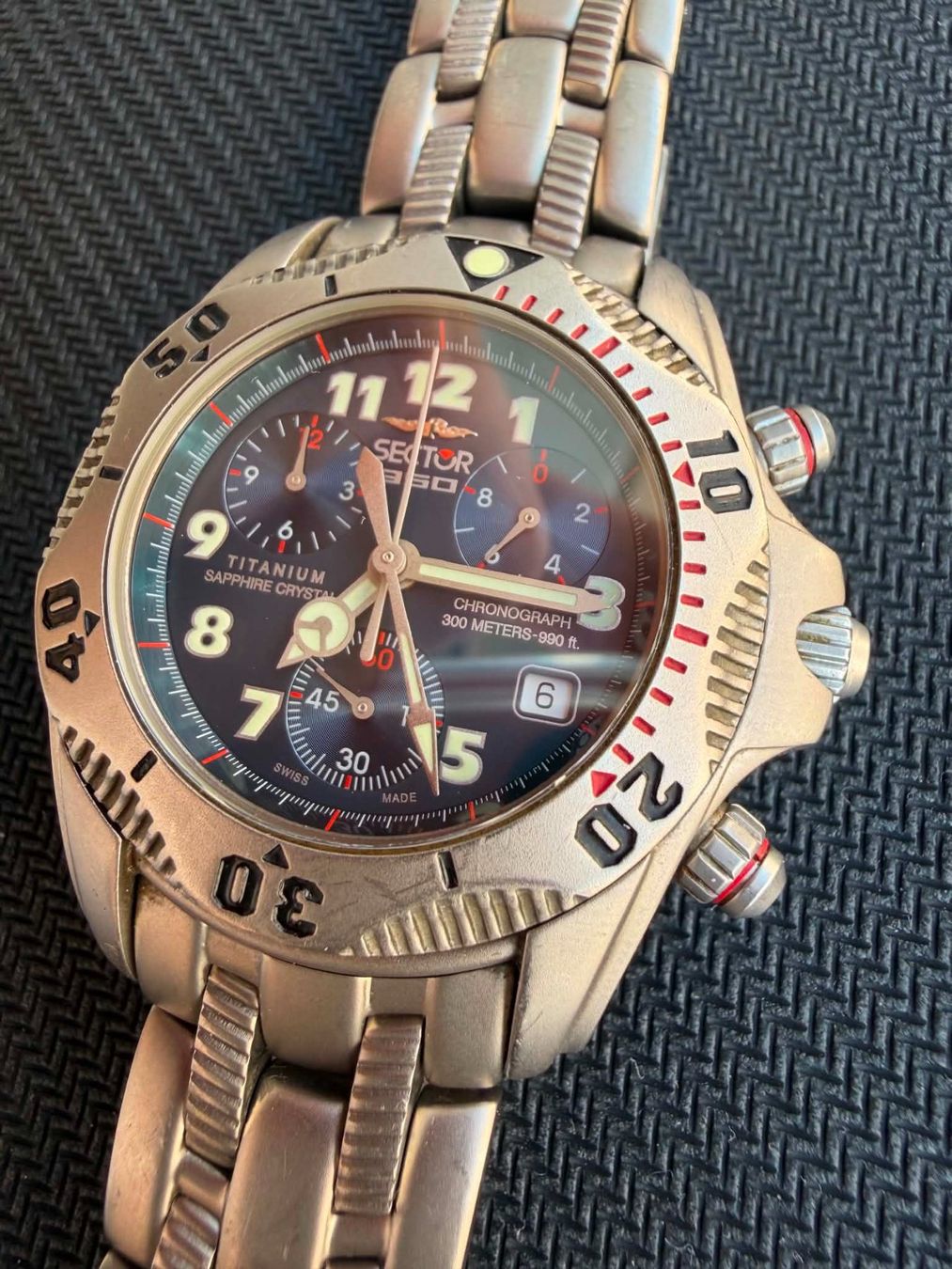 Sector Orologi: Sector 950 Titanium Chronograph 300M Sapphire Crystal Blaue – Usato da Luzern venduto da pan_bh7h 1