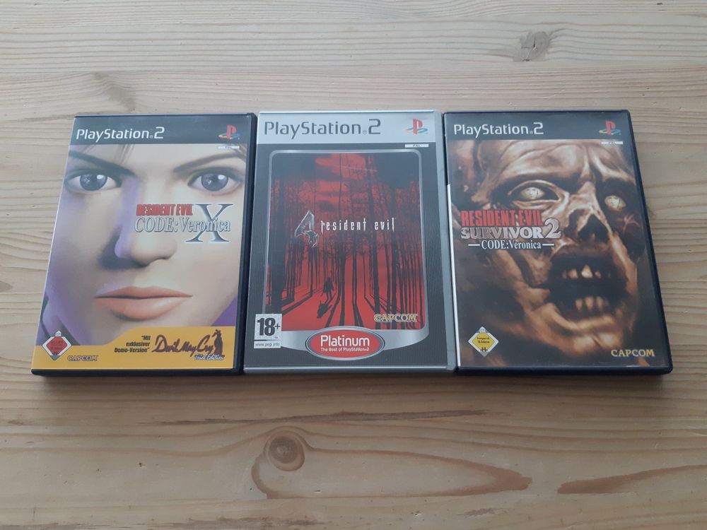Resident Evil 4 + Code Veronica X + Survivor 2 3 PS2 Games Kaufen auf Ricardo