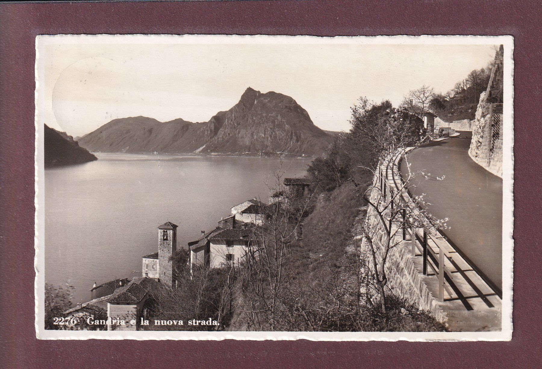 Ansichtskarten: GANDRIA - Nuova strada - 1943 – Gebraucht aus Pully von nicecards