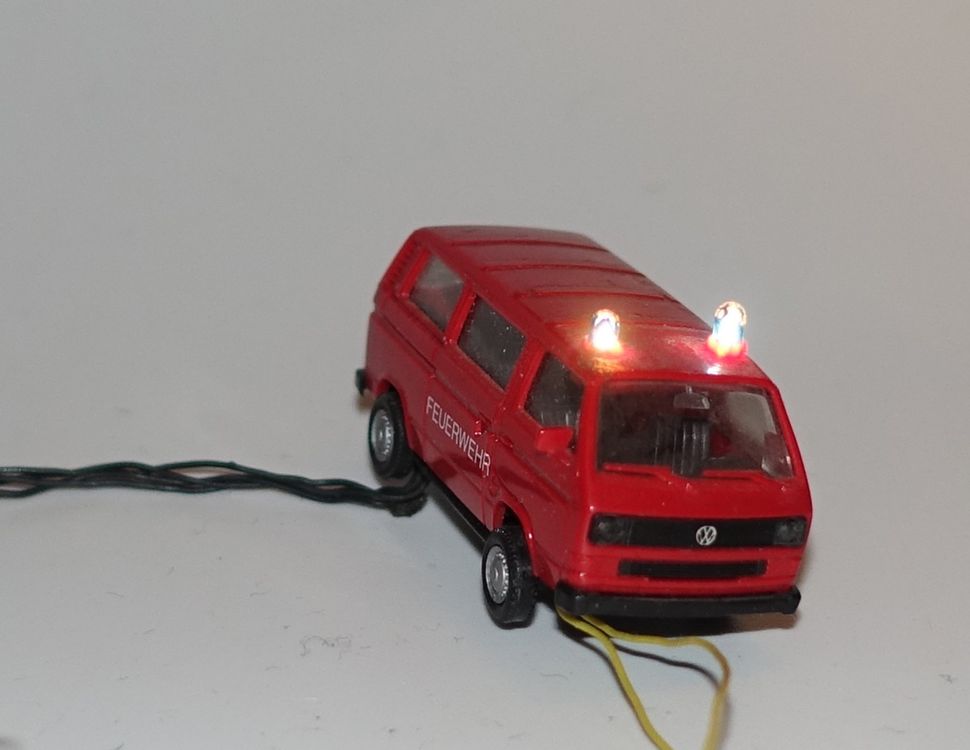 Herpa VW T3 Bus Feuerwehr - Modellbausatz 1:87 Für Sammler Und Modellbauer