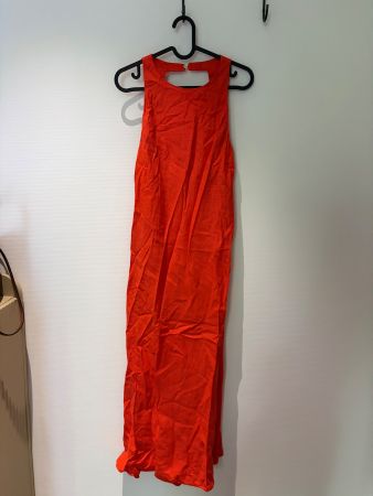MASSIMO DUTTI 100% Linen orange dress