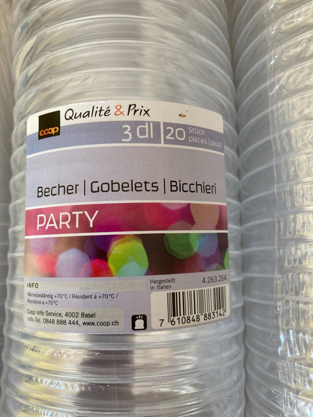 Coop Behälter & Ähnliches: Partybecher, 2dl & 3dl, neu & originalverpackt – Neu und originalverpackt aus Obfelden von miau68 3