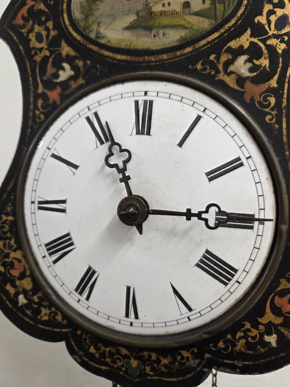 Stand- & Wanduhren: Antike Wanduhr,  bemalt – Gebraucht aus Dietikon von Allegra34 1