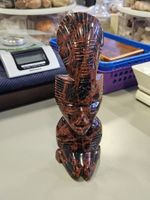 Mexiko Maya Figur Obsidian Skulpture Azteken Mexico 21x7x6cm