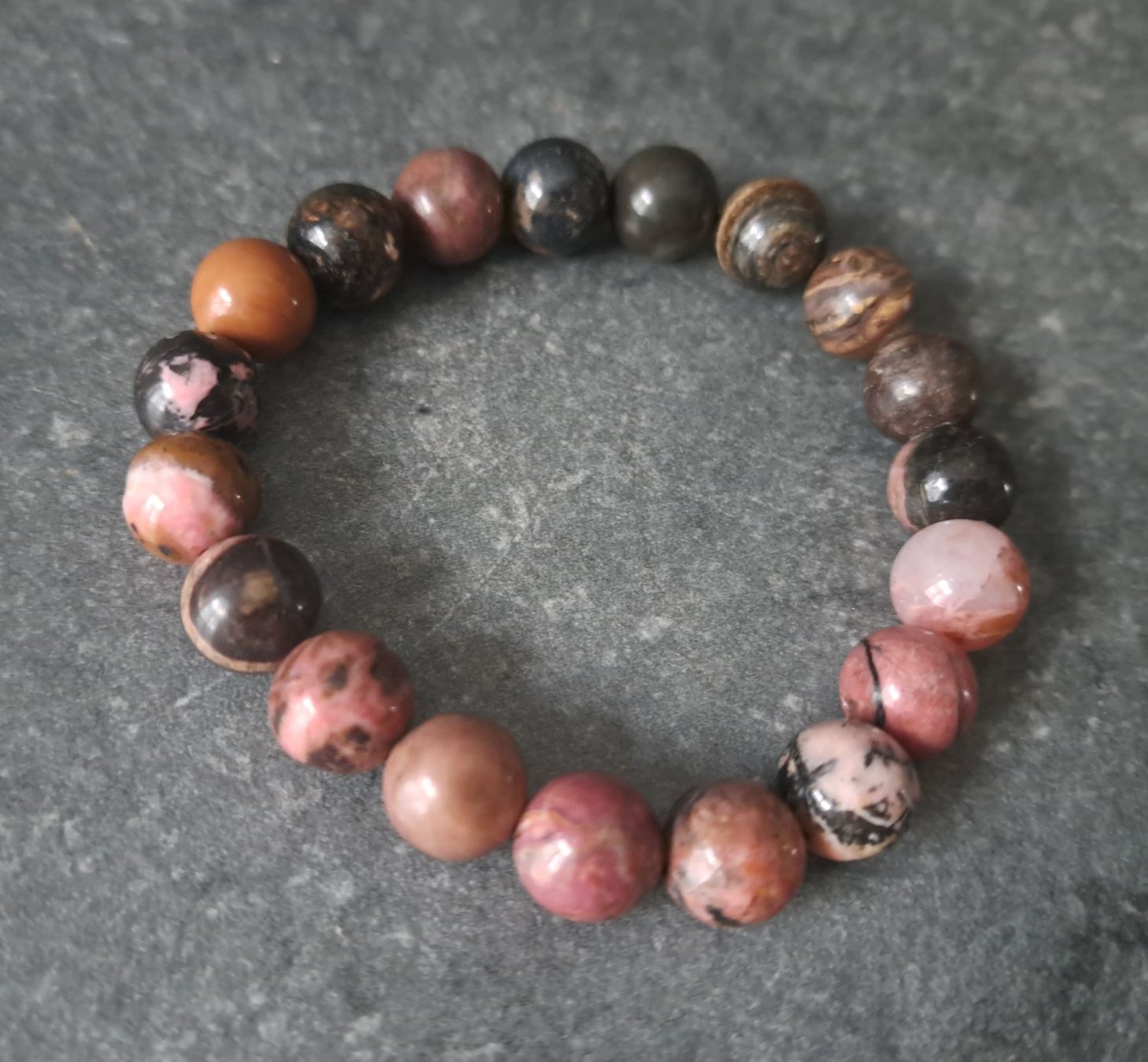 Bracciali & Braccialetti: Bracelet en rhodochrosite – Nuovo e nell'imballaggio originale da St-Imier venduto da supernova21 3