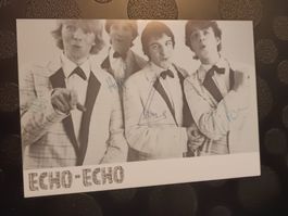 Echo-Echo  - signierte Autogrammkarte 80er Jahre