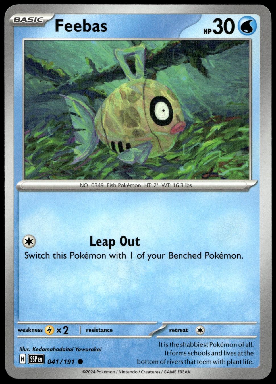 Pokémon Carte collezionabili: Pokémon Feebas 041/191   SV08 Surging Sparks – Usato da Le Mouret venduto da PokemonCards_CH