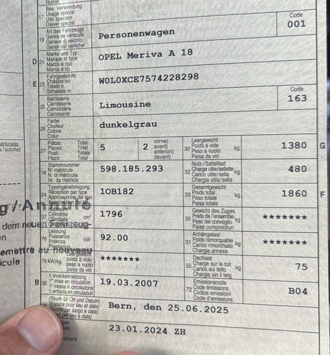 Opel Automobili: Opel Meriva 1.8 Benzin – Usato da Hinterkappelen venduto da meh_qf55 5