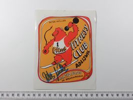 Alter Aufkleber, Peter Müller, signiert, Adliswil, Ski