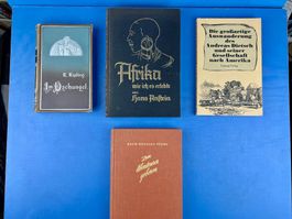 4 Bücher Abenteuer / Reisen in ferne Welten.1898 bis....