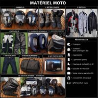 Lot de matériel moto pour le printemps et l'été