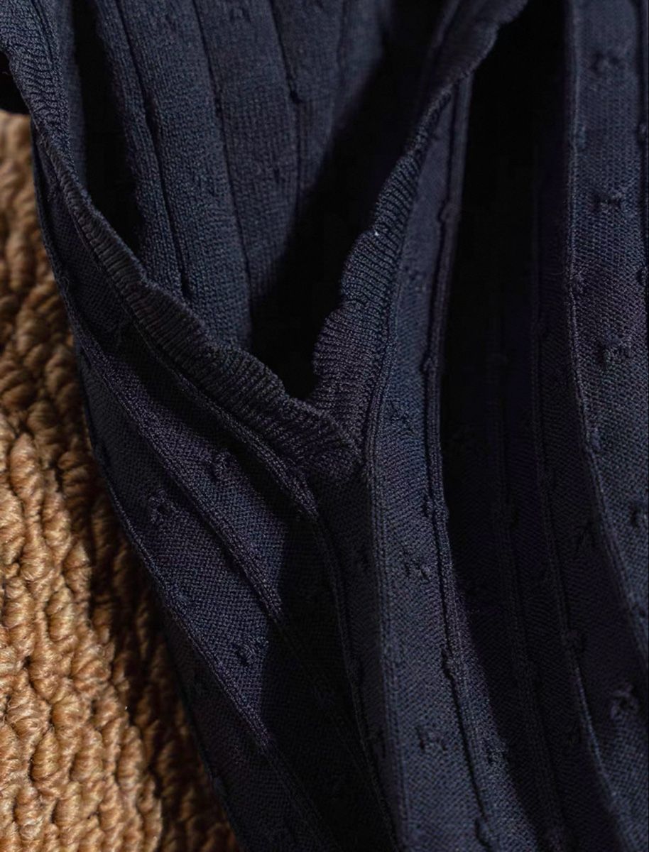 Kleider: Strickkleid, marineblau, Kragen, Kurzarm – Neu und originalverpackt aus Veyras von ValClasse 3