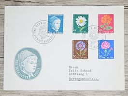 CL01 Enveloppe + Timbre Suisse 1963