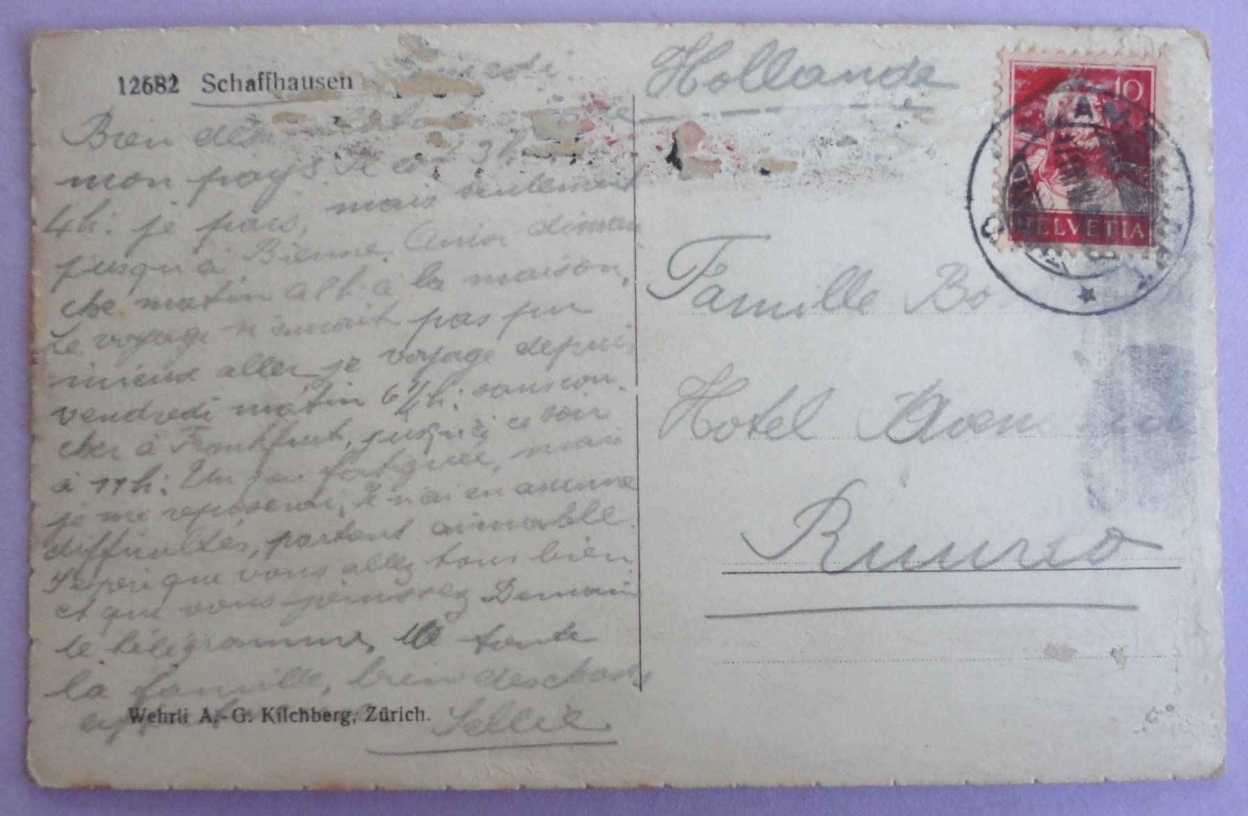 Cartoline postali: Schaffhausen – Difettoso da Fétigny venduto da Billy2miny 1