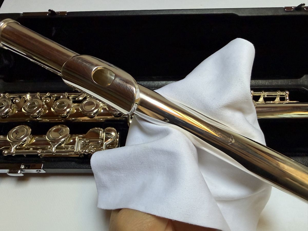Sankyo Musikinstrumente: Flûte traversière Sankyo Prima Etude tête argent – Gebraucht aus Founex von Hyrienne 2