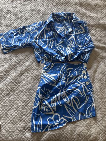 Ensemble jupe et chemise imprimé