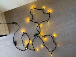 Lichterkette gelb für Innenbereich 2m plus 1.5m zum Stecker