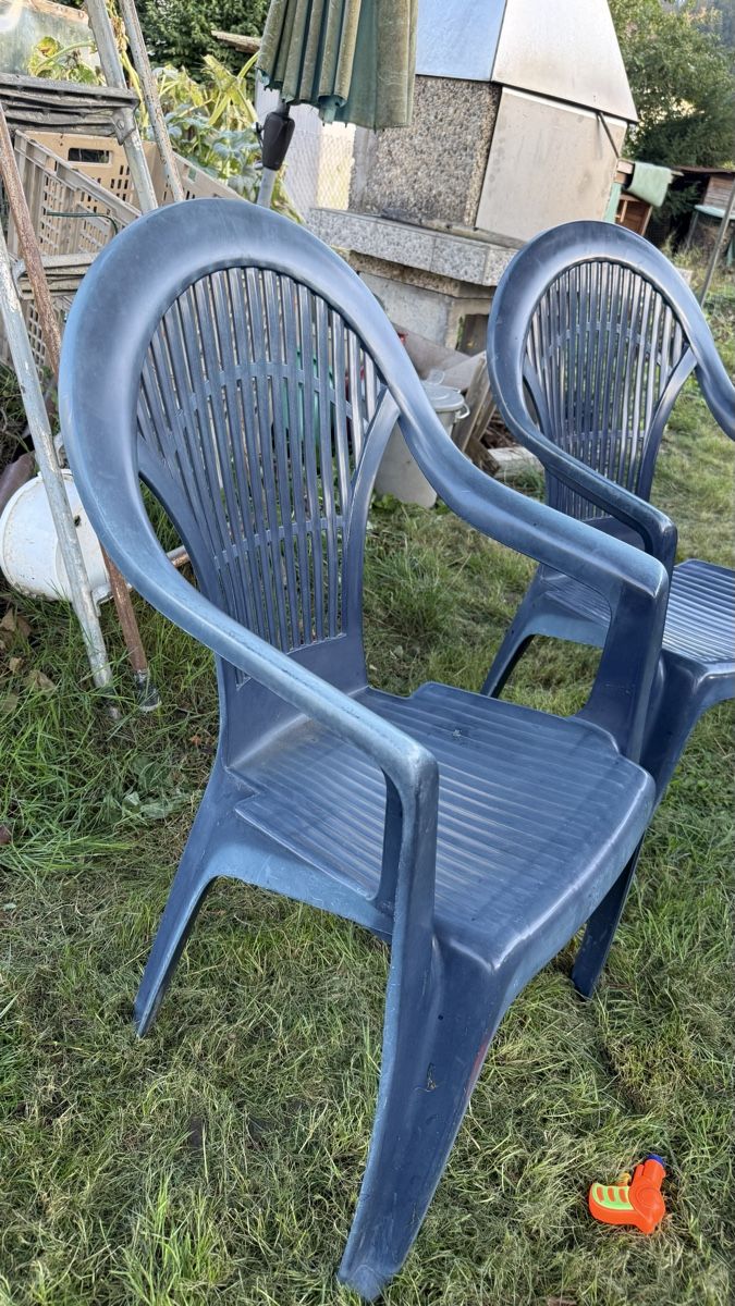 Stühle: blaue Gartenstühle – Gebraucht aus Root von Jana_Ma 3
