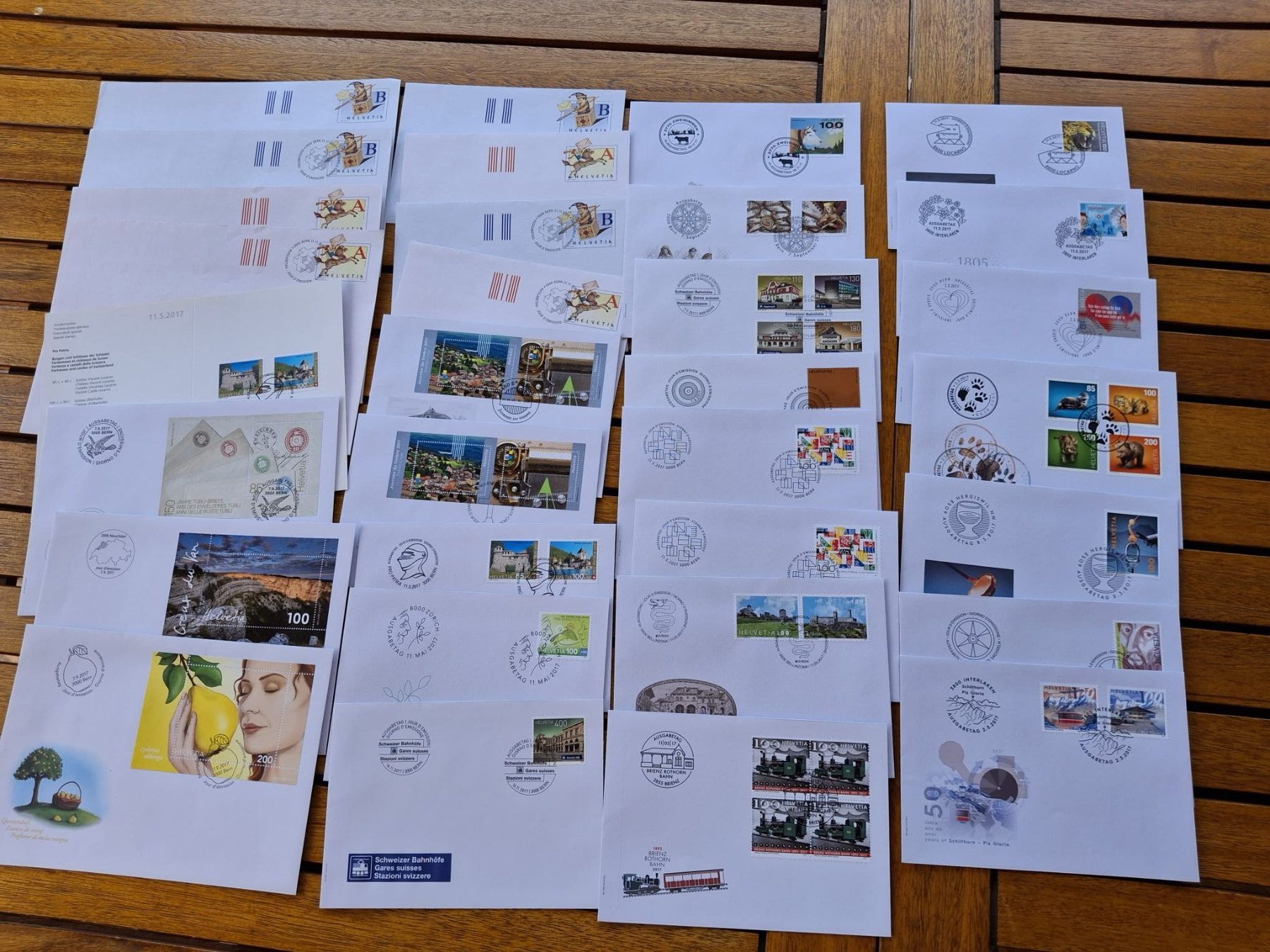 Buste & buste per spedizione: timbre FDC 2017 20 enveloppes – Usato da Sorvilier venduto da carose01