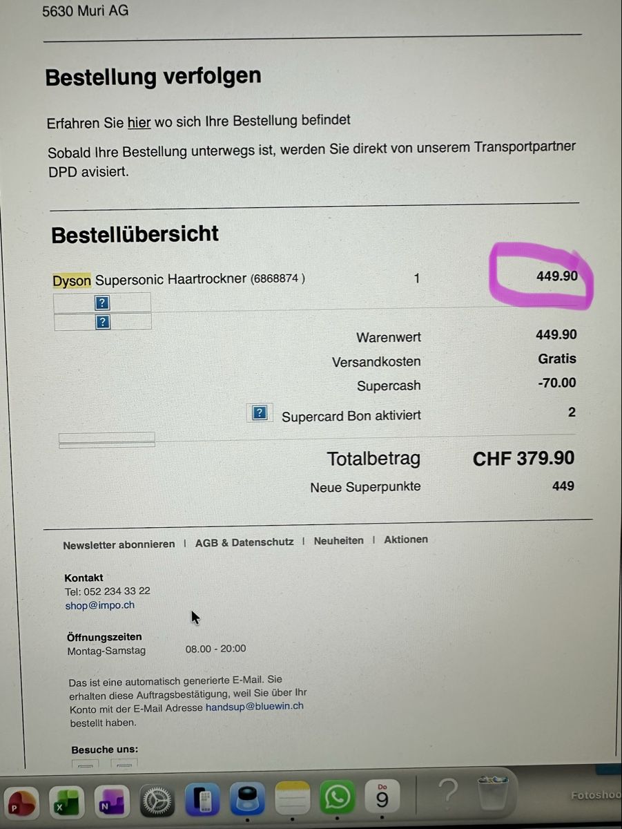 Dyson Föhn: Dyson Supersonic Haartrockner – Gebraucht aus Muri AG von myThomas 5
