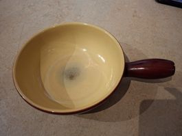 Fonduepfanne Caquelon aus Keramik, vintage