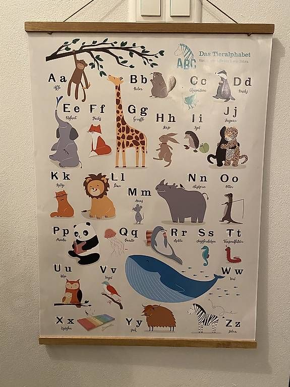 Foto & Immagini: Poster Tieralphabet ABC mit Aufhängung – Usato da Zürich venduto da coraruoss